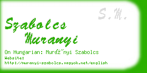 szabolcs muranyi business card